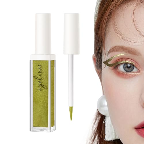 Flüssiger Eyeliner-Stift | Schimmernder Glitzer-Lidschatten,Color Pearl Wasserdichter Eyeliner, bunte, schnell trocknende Lidschatten-Schimmer-Kosmetik für Frauen-Mädchen-Augen-Make-up Fecfucy von Fecfucy