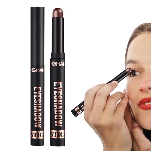 Glitzer-Lidschattenstift | Creme-Lidschatten-Aufhellerstift - Wasserdichtes Formel-Make-up-Werkzeug, Geschenke für Weihnachten, Geburtstage, Halloween und Thanksgiving Fecfucy von Fecfucy