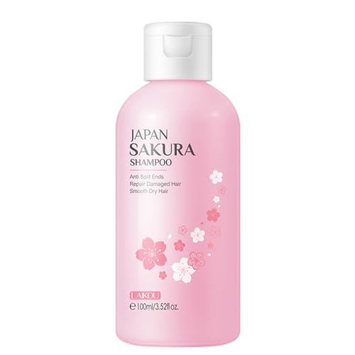 Sakura Shampoo aus Japan - 100 ml feuchtigkeitsspendendes Kopfhautshampoo - Pflegendes Kopfhaut-Sakura-Shampoo für alle Haartypen, Shampoo zur Vorbeugung von Haarausfall für Männer und Frauen Fecfucy von Fecfucy