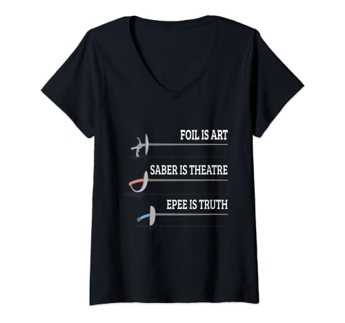 Damen Fechten I Foil Is Art I Degen Fechtkampf Fechtturnier Fecht T-Shirt mit V-Ausschnitt Damen Fechten I Foil Is Art I Degen Fechtkampf Fechtturnier Fecht T-Shirt mit V-Ausschnitt von Fechten Fechter Fechtkampf Fechtsport Bekleidung