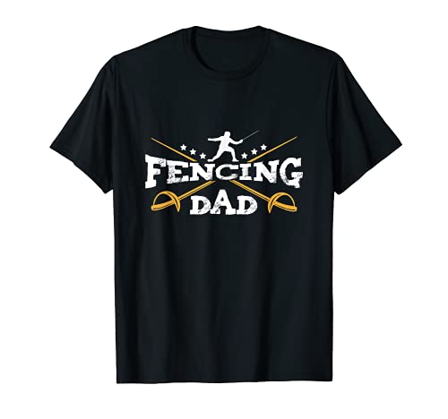 Herren Fencing Dad Fechten Fechter Papa T-Shirt Herren Fencing Dad Fechten Fechter Papa T-Shirt von Fechtsport Fencing Schwertkampf Motive