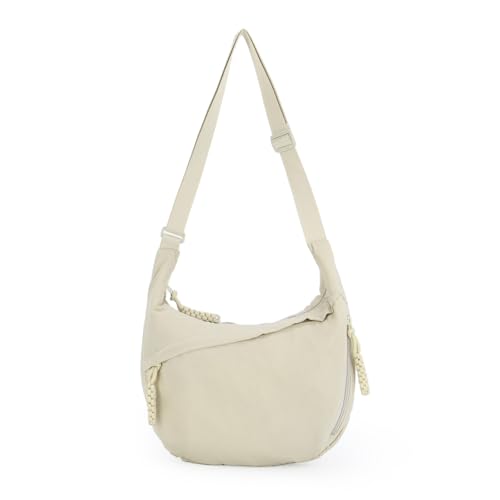 Fecialy Crescent Bag für Frauen Männer Hobo Nylon Crossbody Tasche Multi-Pocket Sling Bag Mond-Tasche Slouchy Dumpling Umhängetasche von Fecialy