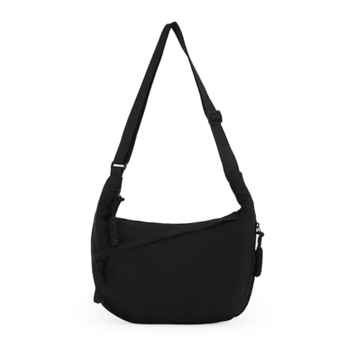 Fecialy Crescent Bag für Frauen Männer Hobo Nylon Crossbody Tasche Multi-Pocket Sling Bag Mond-Tasche Slouchy Dumpling Umhängetasche von Fecialy
