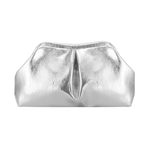 Fecialy Damen PU Leder Clutch Geldbörse Ruchtende Handtaschen Formelle Abendtasche Chic Weiche Knödel Crossbody Tasche Party Hochzeit von Fecialy