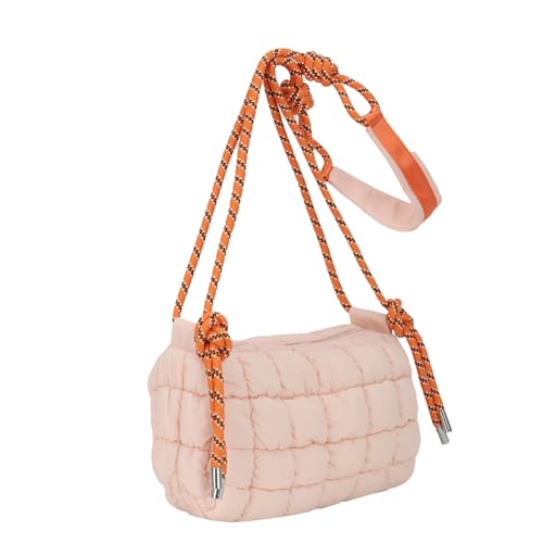 Fecialy Gesteppte Puffer-Tasche für Frauen Gesteppte Umhängetasche Leichte Nylon-Schultertasche Puff-Polsterung Handtaschen von Fecialy