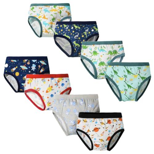 FedMois 8er Pack Jungen Boxershorts Slips Unterhosen Baumwolle Pantys Unterwäsche, Dinosaurier und Planeten, 9-11 Jahre FedMois 8er Pack Jungen Boxershorts Slips Unterhosen Baumwolle Pantys Unterwäsche, Dinosaurier und Planeten, 9-11 Jahre von FedMois