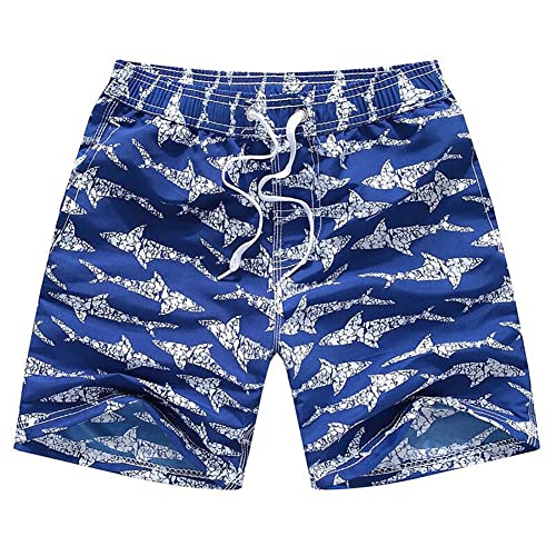 FedMois Jungen Badeshorts Schnelltrocknend Kinder Badehose Schwimmshorts, Blau, 11-12 Jahre (Gr. 152/158) von FedMois