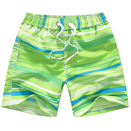 FedMois Jungen Badeshorts Schnelltrocknend Kinder Badehose Schwimmshorts, Grün, 5-6 Jahre (Gr. 116/122) von FedMois