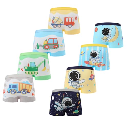FedMois Jungen Boxershorts Unterhosen Baumwolle Pantys Unterwäsche 8er Pack, Autos und Astronauten, 5-7 Jahre FedMois Jungen Boxershorts Unterhosen Baumwolle Pantys Unterwäsche 8er Pack, Autos und Astronauten, 5-7 Jahre von FedMois