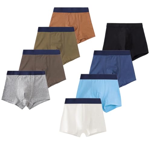 FedMois Jungen Boxershorts Unterhosen Baumwolle Pantys Unterwäsche 8er Pack, Mehrfarbig, Gr. 116-128 (5-7 Jahre) von FedMois