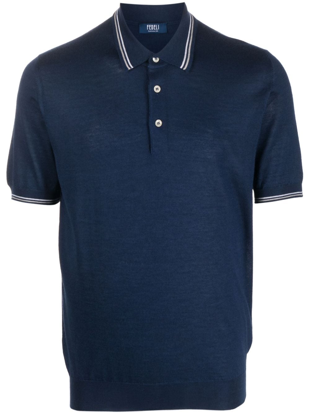 Fedeli Eton Poloshirt - Blau von Fedeli