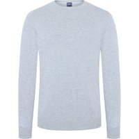 Fedeli Softer und melierter Kaschmir-Pullover mit O-Neck in 48 von Fedeli