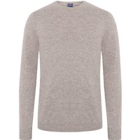 Fedeli Softer und melierter Kaschmir-Pullover mit O-Neck in 50 von Fedeli