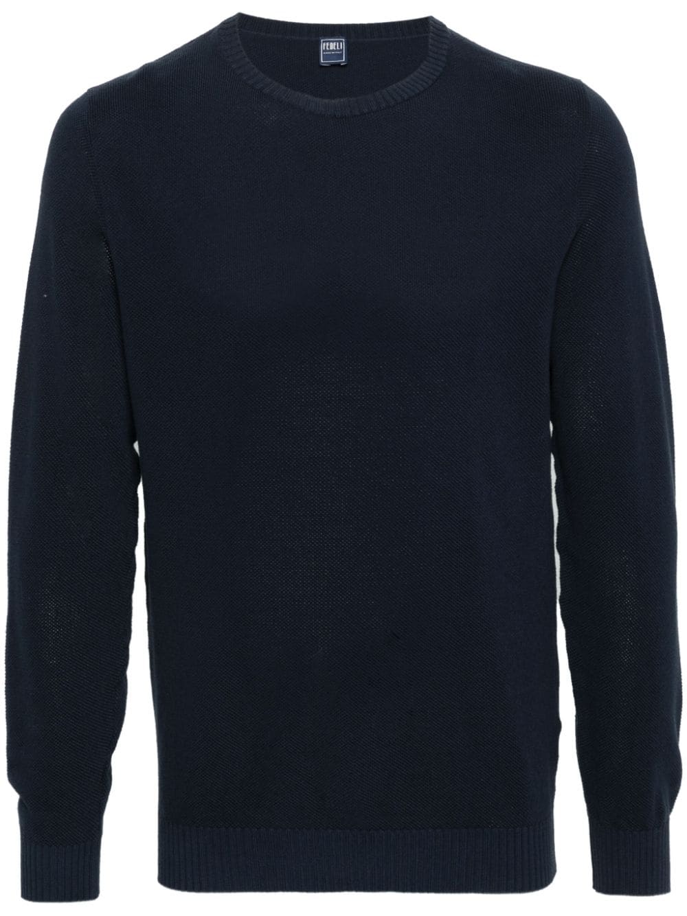 Fedeli Pullover aus Pikee - Blau von Fedeli