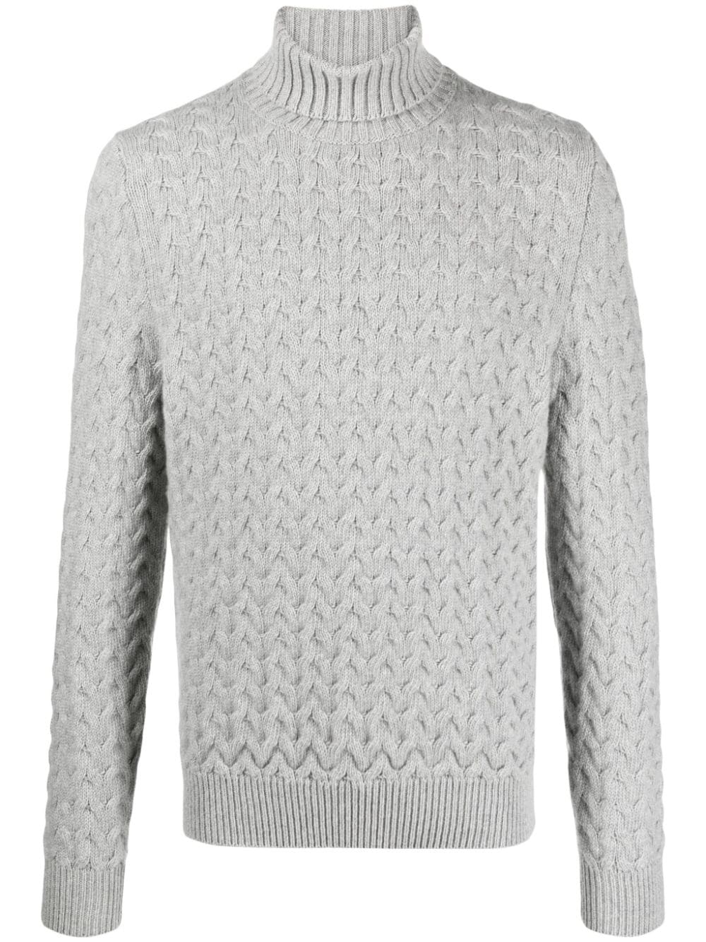 Fedeli Pullover mit Zopfmuster - Grau von Fedeli