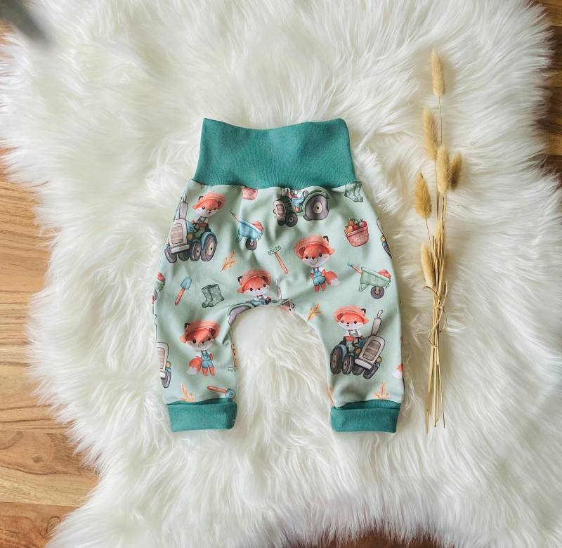 Pumphose Baby/Kind Junge Traktor & Fuchs von Fedellinchen