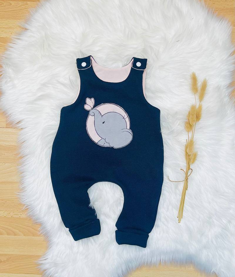 Strampler Baby Mädchen Waffeljersey Stickdatei Applikation Elefanten von Fedellinchen