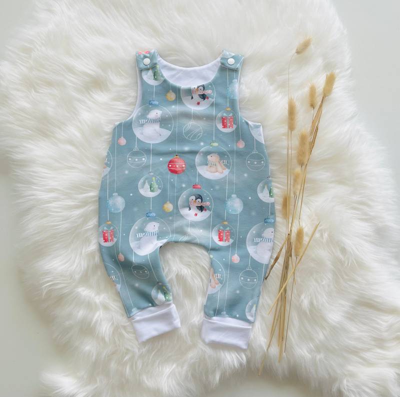 strampler Baby Junge Mädchen Weihnachtskugeln Weihnachten von Fedellinchen