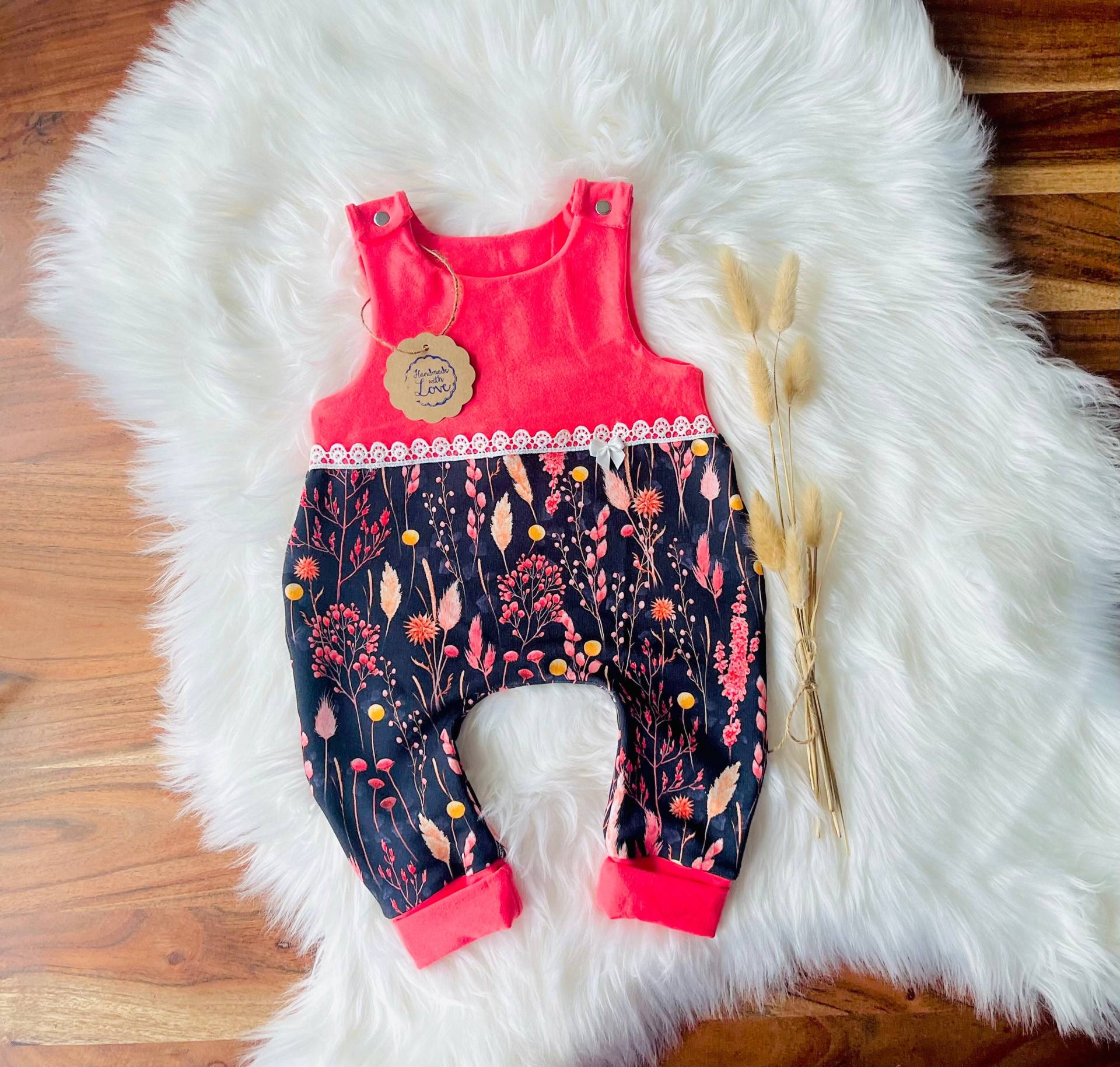 strampler Baby Mädchen Gräser Gr. 62 von Fedellinchen