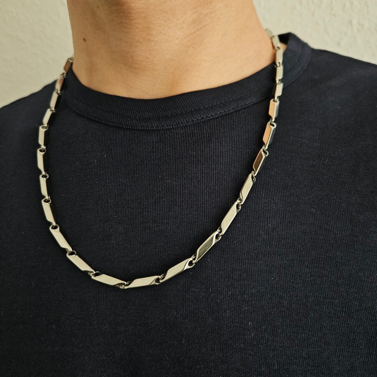 Herrren Melonenkette Aus 100% Edelstahl - Herrenkette, Wasserdicht, 4 Mm, 56 cm -Nicht Anlaufend Geschenk Für Ihn Herrren Melonenkette Aus 100% Edelstahl - Herrenkette, Wasserdicht, 4 Mm, 56 cm -Nicht Anlaufend Geschenk Für Ihn von FedeloJewels