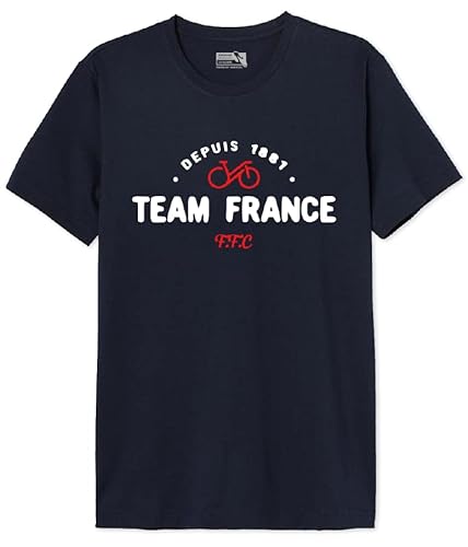Fédération française de cyclisme Herren Meffcycts001 T-Shirt, Marineblau, XL von Fédération française de cyclisme