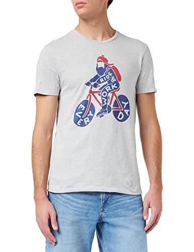 Fédération française de cyclisme Herren Meffcycts014 T-Shirt, Grey Mel, L von Fédération française de cyclisme