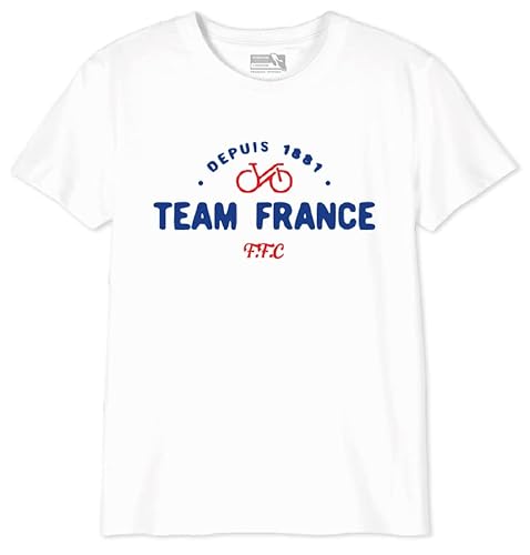 Fédération française de cyclisme Jungen Boffcycts005 T-Shirt, weiß, 10 Jahre von Fédération française de cyclisme