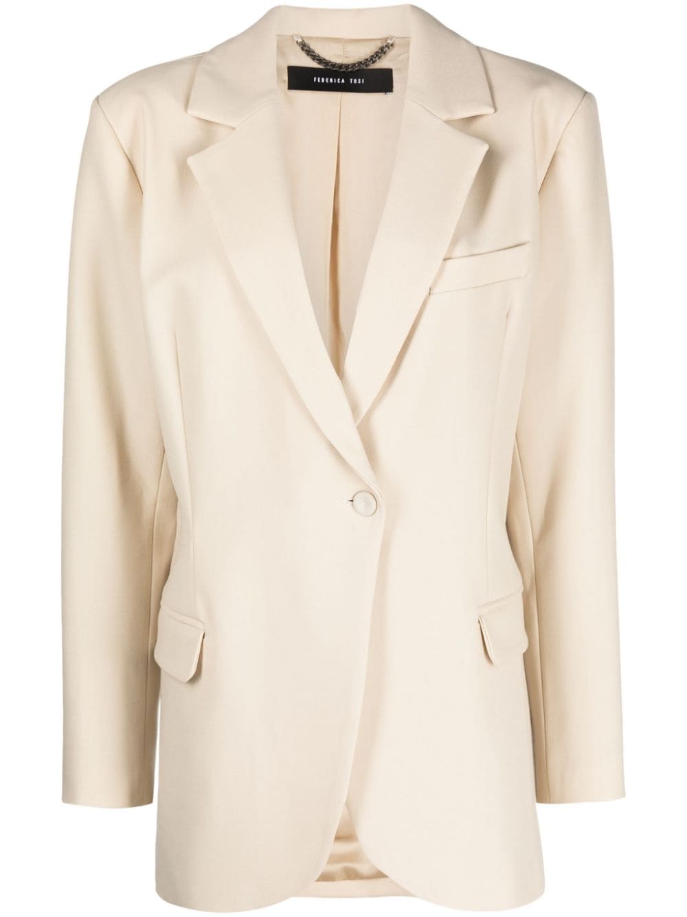 Federica Tosi Blazer mit fallendem Revers - Nude von Federica Tosi