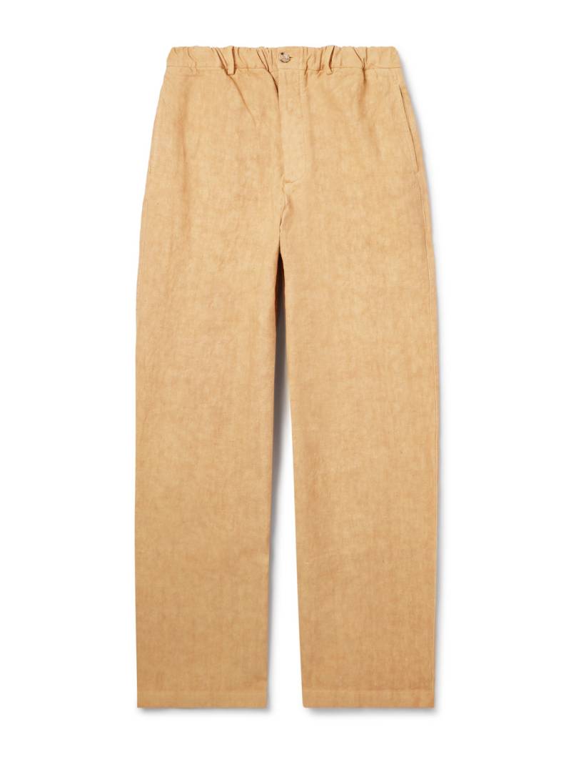 Federico Curradi - Straight-Leg Linen Trousers - Men - Neutrals - IT 52 von Federico Curradi
