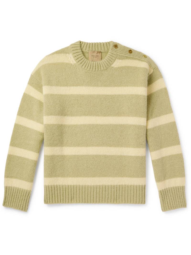 Federico Curradi - Striped Wool-Blend Sweater - Men - Green - L von Federico Curradi