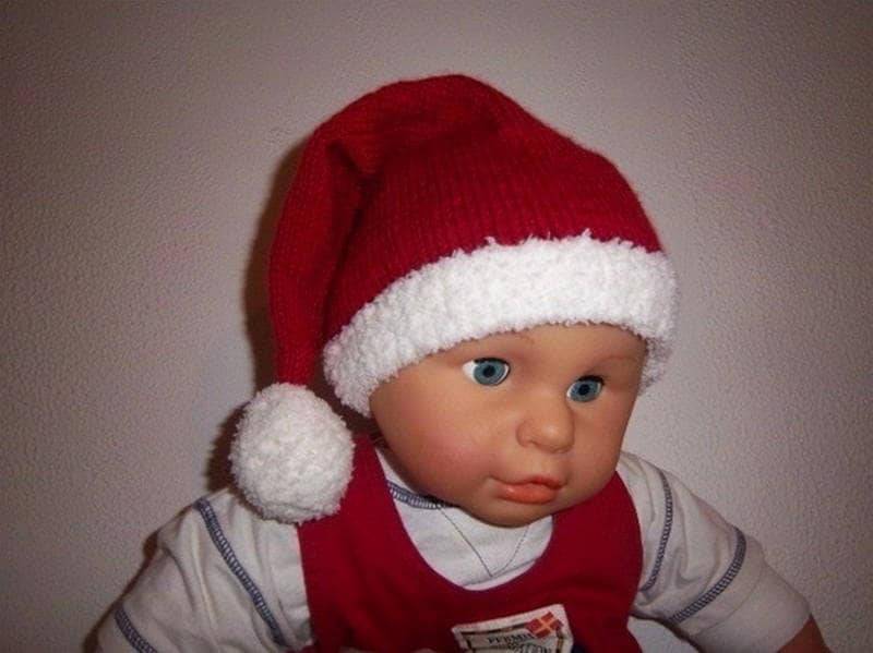 Handgefertigte Weihnachtsmannmütze Aus Wolle | 3 - 6 12 18 Monate 2/3 Jahre von Feedelaine