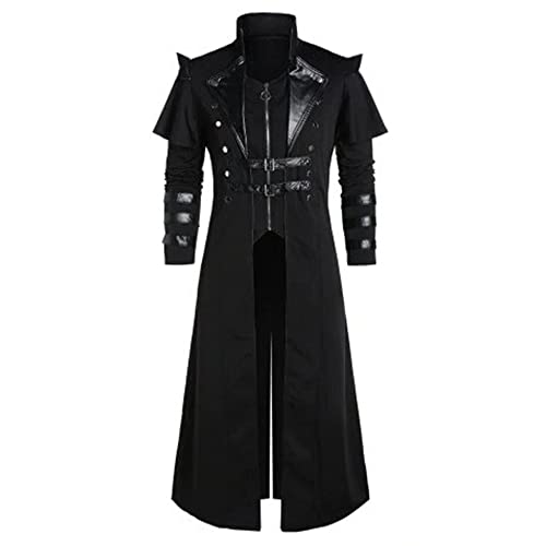 für Herren Retro Renaissance Gothic Viktorianische Steampunk Frack Jacke, mittelalterliche viktorianische bestickte Smoking Uniform von Feegow