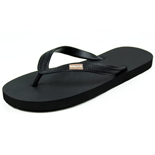 Feelgoodz Classicz Herren-Flip-Flops aus Gummi, wasserdicht, 100 % Naturkautschuk und vegane Sandalen, Fair-Trade-zertifizierte Hausschuhe, bewusst angebaut und handwerklich gefertigt, Nacht (Night von Feelgoodz