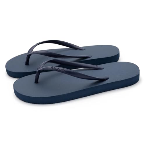 Feelgoodz Damen Slimz Core Natural Rubber Flip Flops, Denim, 39.5 EU Feelgoodz Damen Slimz Core Natural Rubber Flip Flops, Denim, 39.5 EU von Feelgoodz