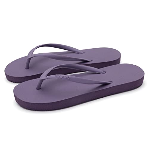 Feelgoodz Damen Slimz Core Naturkautschuk Flip Flops, auberginefarben, 40.5 EU von Feelgoodz