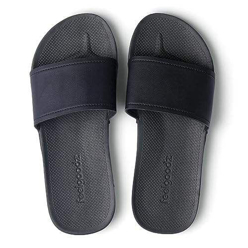 Feelgoodz Unisex Banyan Sustainable Spa/Shower rutschfeste Slide Sandalen, Schwarz, XX-Large von Feelgoodz