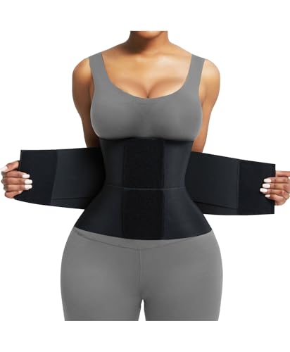 FeelinGirl Damen Waist Trainer Korsett Taillenformer Gürtel Bauchweg Shaper Trimmer Bauchgürtel Bauchkontrolle Shapewear Formender Körperformer mit Dreifachumwicklung für Frauen von FeelinGirl