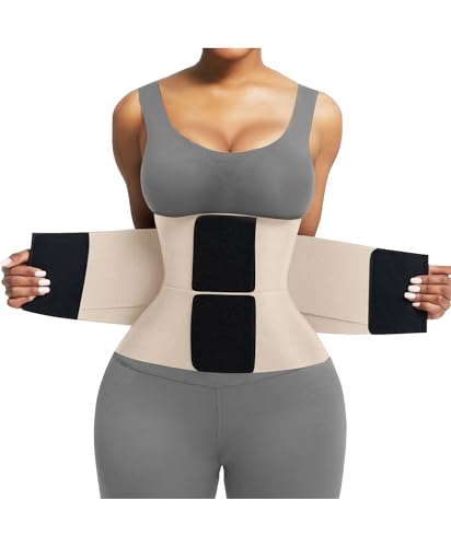 FeelinGirl Damen Waist Trainer Korsett Taillenformer Gürtel Bauchweg Shaper Trimmer Bauchgürtel Bauchkontrolle Shapewear Formender Körperformer mit Dreifachumwicklung für Frauen von FeelinGirl