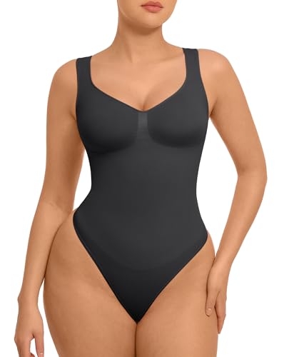 FeelinGirl Shapewear Bodysuits für Damen formender Body Shaper mit starker Bauchweg Effekt Shaping Funktion und Bauchkontrolle nahtlose und String Body bodysuit von FeelinGirl