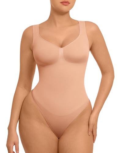 FeelinGirl Shapewear Bodysuits für Damen formender Body Shaper mit starker Bauchweg Effekt Shaping Funktion und Bauchkontrolle nahtlose und String Body bodysuit von FeelinGirl