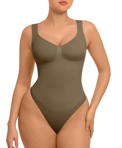 FeelinGirl Shapewear Bodysuits für Damen formender Body Shaper mit starker Bauchweg Effekt Shaping Funktion und Bauchkontrolle nahtlose und String Body bodysuit von FeelinGirl