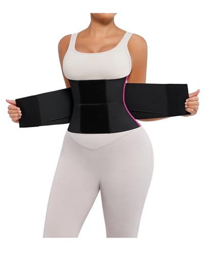 FeelinGirl Taillentrainer Gürtel Taillenmieder Trimmer Bauchgürtel Klettverschluss Body Shaper mit Dreifachwicklung Damen & Herren, Lila-5 Stahlknochen-5 Stahlknochen, Medium von FeelinGirl