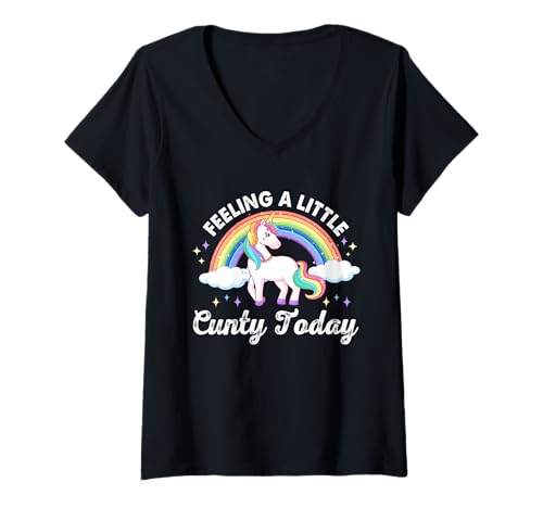 Damen Feeling A Little C-unty Today Bekleidung T-Shirt mit V-Ausschnitt Damen Feeling A Little C-unty Today Bekleidung T-Shirt mit V-Ausschnitt von Feeling A Little C-unty Today