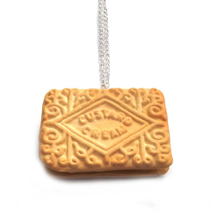 Creme Keks Halskette Polymer Clay Teatime Schmuck Creme Keks Halskette Polymer Clay Teatime Schmuck von FeelmoreloveBoutique