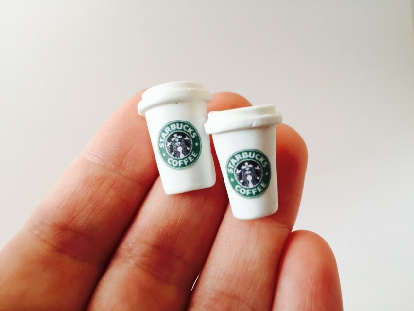 Handgemachte Kleine Kaffeetasse Als Ohrstecker von FeelmoreloveBoutique