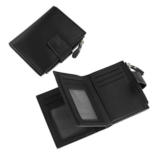 Feelorna Herren-Geldbörsen, großes Fassungsvermögen, PU-Leder, Geldbörse für Herren, mit Münzfach mit Reißverschluss, zweifach gefaltetes Kreditkartenfach mit 11 Kartenfächern und 2 Ausweisfenstern von Feelorna