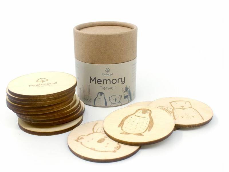 Memory "Tierwelt" - Memo-Spiel aus Naturholz Memory "Tierwelt" - Memo-Spiel aus Naturholz von Feelwood Furniture