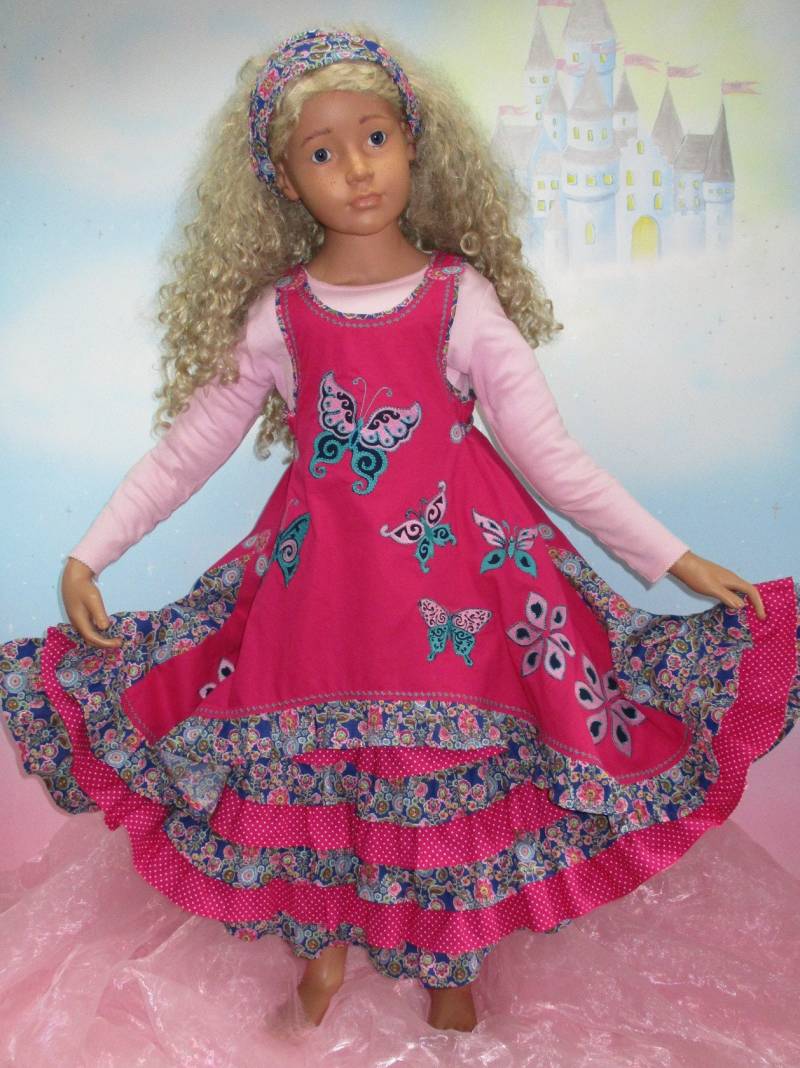 2Teile Kleid Gr.86-140 Schmetterlinge Butterfly Papillon Pink Türkis Blau Rüschenkleid Einschulung Unikat Handmade Feenkleiddesign 2Teile Kleid Gr.86-140 Schmetterlinge Butterfly Papillon Pink Türkis Blau Rüschenkleid Einschulung Unikat Handmade Feenkleiddesign von FeenkleidDesign2020