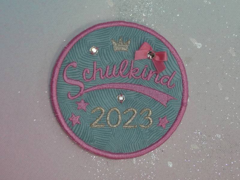 Klettie Patch 10 cm Schulkind Datum Wunsch Name Für Magnet Schulranzen Applikation Schultüte Einschulung Handgefertigt Feenkleiddesign von FeenkleidDesign2020