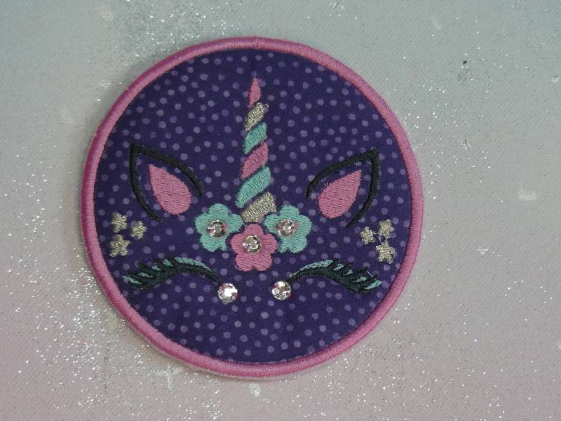 Klettie Patch 10cm Einhorn Wunsch Für Magnet Schulranzen Applikation Schultüte Einschulung Handgefertigt Unikat Feenkleiddesign von FeenkleidDesign2020
